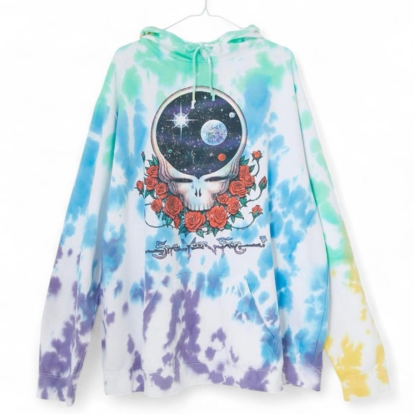 Liquid Blue Other - Grateful Dead Tie-Dye Oversized Hoodie Sweatshirt Unisex SZ L/XL* #GratefulDead
